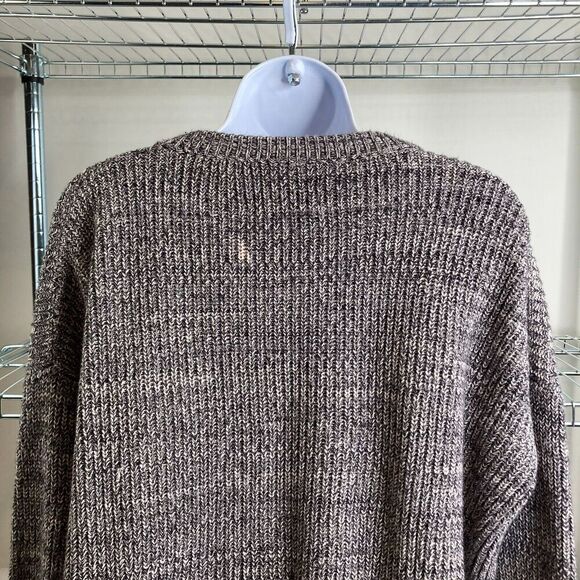 FRYE Women's Gray Ragg Slouchy Crew Neck Sweater Size S Neutral Elevated Basics - Picture 7 of 10